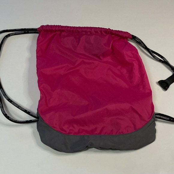 Under Armour String Bag pink grey adjustable backpack - Picture 2 of 5